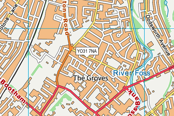 YO31 7NA map - OS VectorMap District (Ordnance Survey)