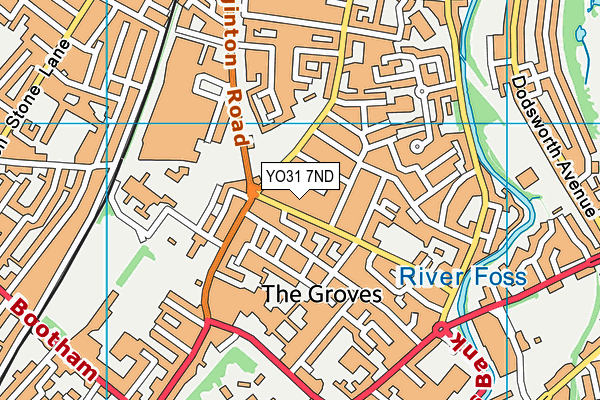 YO31 7ND map - OS VectorMap District (Ordnance Survey)