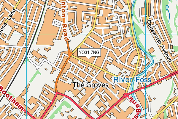 YO31 7NG map - OS VectorMap District (Ordnance Survey)