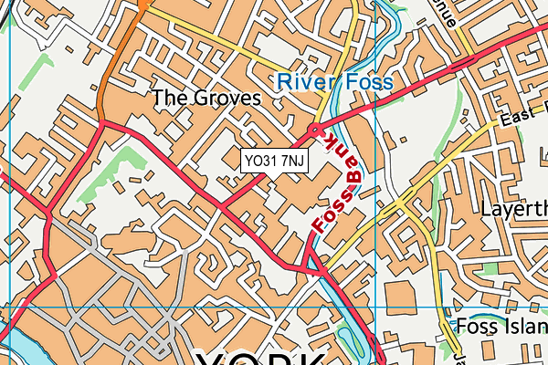 YO31 7NJ map - OS VectorMap District (Ordnance Survey)