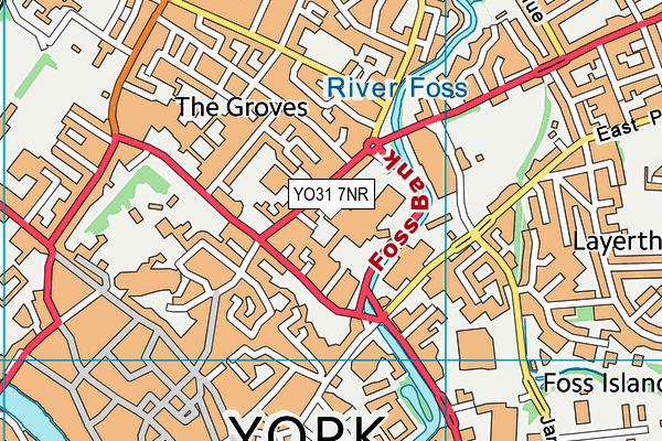 YO31 7NR map - OS VectorMap District (Ordnance Survey)