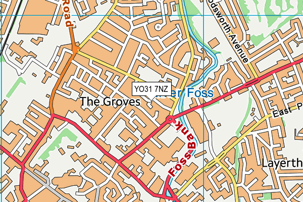 YO31 7NZ map - OS VectorMap District (Ordnance Survey)