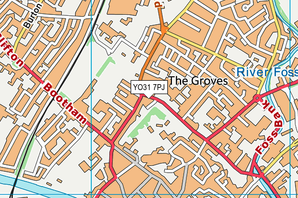 YO31 7PJ map - OS VectorMap District (Ordnance Survey)