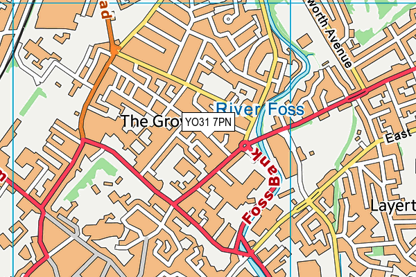 YO31 7PN map - OS VectorMap District (Ordnance Survey)