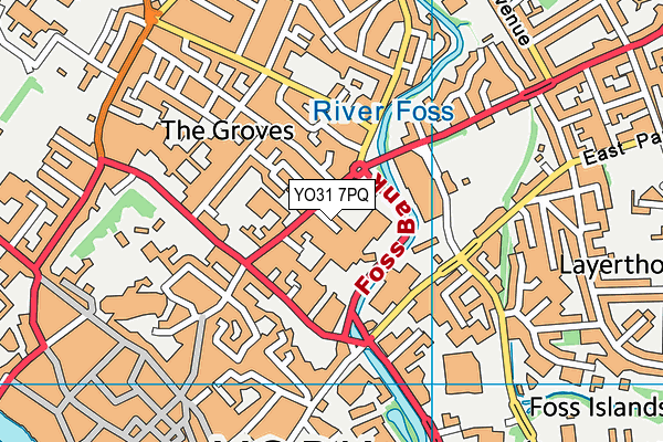 YO31 7PQ map - OS VectorMap District (Ordnance Survey)