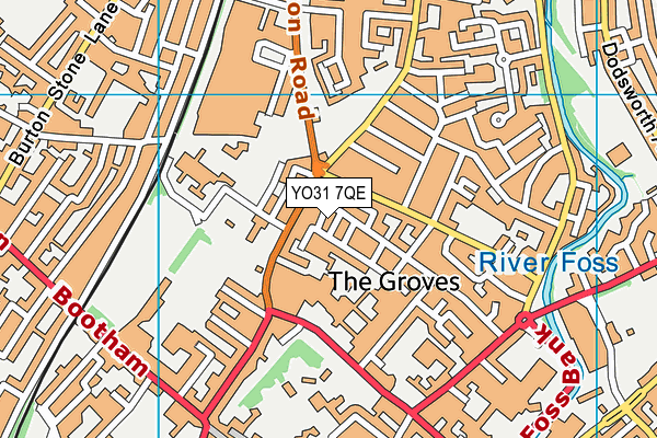 YO31 7QE map - OS VectorMap District (Ordnance Survey)