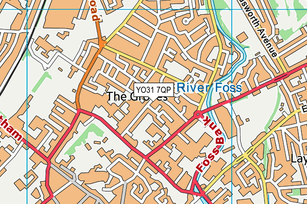 YO31 7QP map - OS VectorMap District (Ordnance Survey)