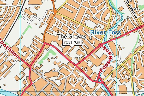 YO31 7QR map - OS VectorMap District (Ordnance Survey)