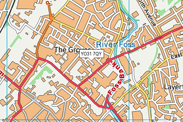 YO31 7QY map - OS VectorMap District (Ordnance Survey)