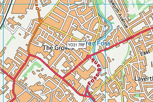 YO31 7RF map - OS VectorMap District (Ordnance Survey)