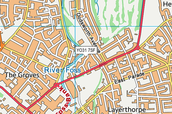 YO31 7SF map - OS VectorMap District (Ordnance Survey)