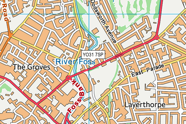 YO31 7SP map - OS VectorMap District (Ordnance Survey)