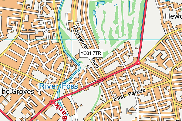 YO31 7TR map - OS VectorMap District (Ordnance Survey)