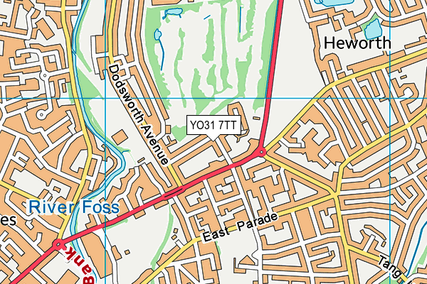 YO31 7TT map - OS VectorMap District (Ordnance Survey)