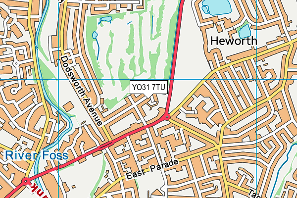 YO31 7TU map - OS VectorMap District (Ordnance Survey)