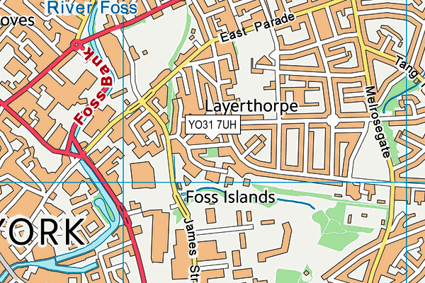 YO31 7UH map - OS VectorMap District (Ordnance Survey)
