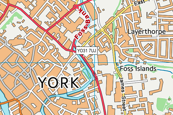 YO31 7UJ map - OS VectorMap District (Ordnance Survey)