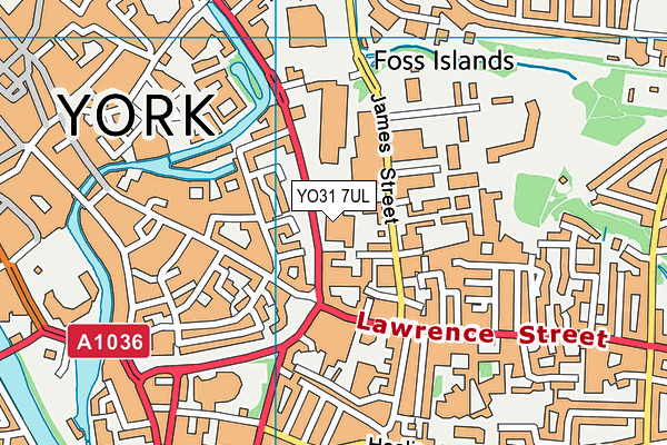 YO31 7UL map - OS VectorMap District (Ordnance Survey)