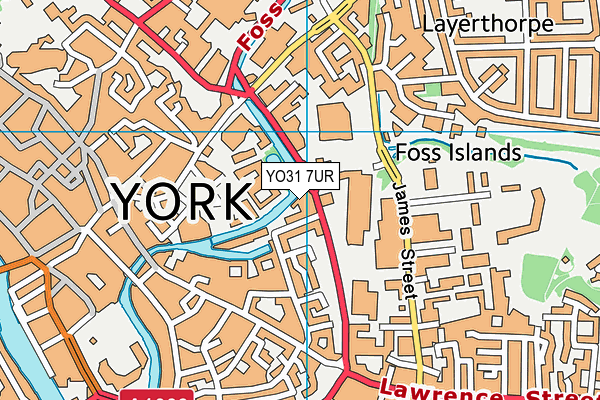 YO31 7UR map - OS VectorMap District (Ordnance Survey)
