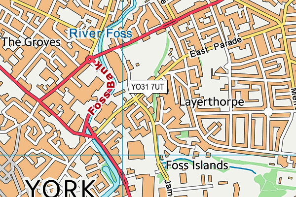 YO31 7UT map - OS VectorMap District (Ordnance Survey)