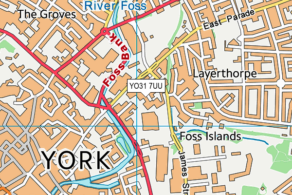 YO31 7UU map - OS VectorMap District (Ordnance Survey)