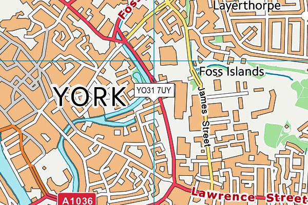 YO31 7UY map - OS VectorMap District (Ordnance Survey)