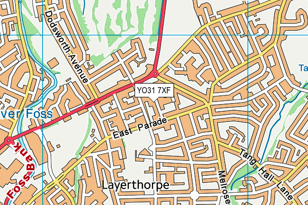 YO31 7XF map - OS VectorMap District (Ordnance Survey)