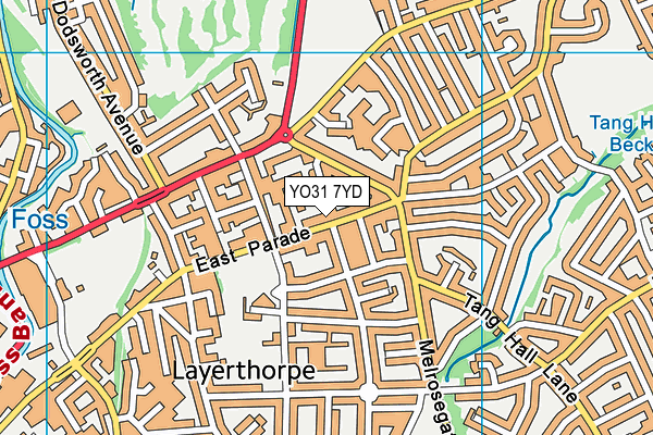 YO31 7YD map - OS VectorMap District (Ordnance Survey)