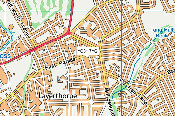 YO31 7YG map - OS VectorMap District (Ordnance Survey)