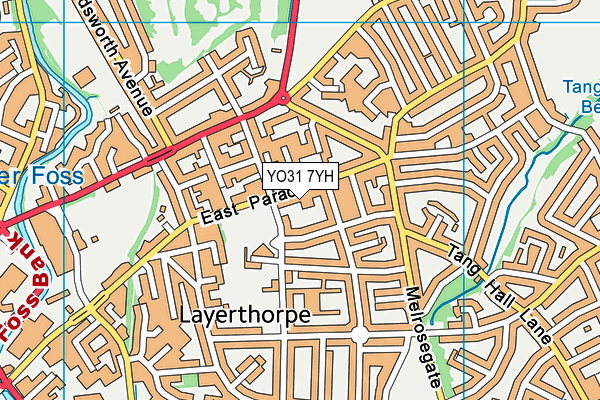 Heworth Tennis Club map (YO31 7YH) - OS VectorMap District (Ordnance Survey)