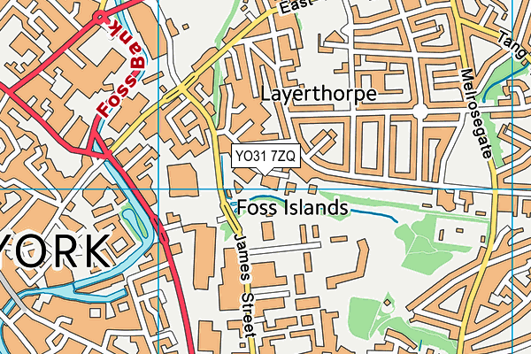 YO31 7ZQ map - OS VectorMap District (Ordnance Survey)