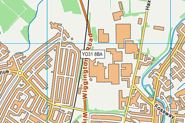YO31 8BA map - OS VectorMap District (Ordnance Survey)