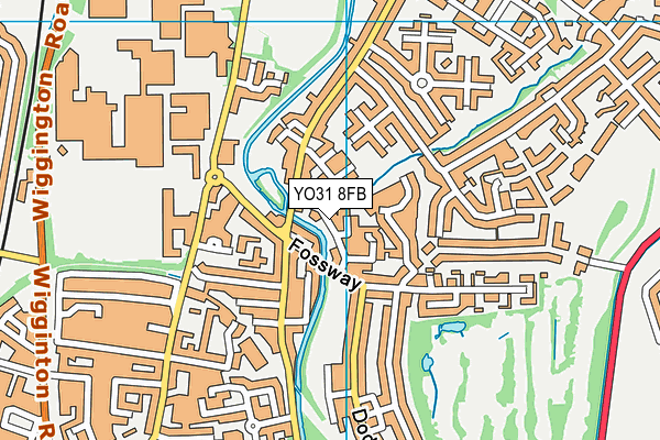YO31 8FB map - OS VectorMap District (Ordnance Survey)
