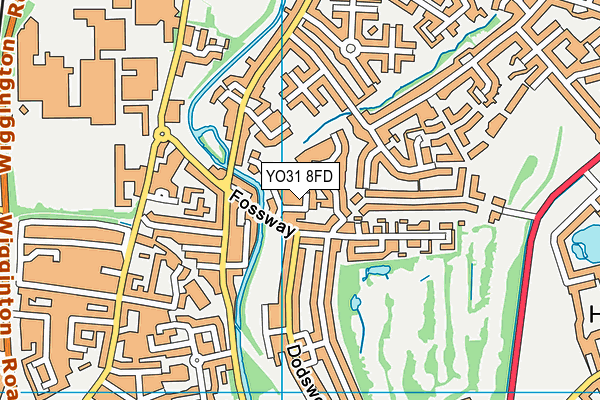 YO31 8FD map - OS VectorMap District (Ordnance Survey)