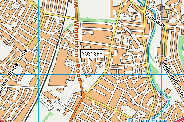 YO31 8FH map - OS VectorMap District (Ordnance Survey)
