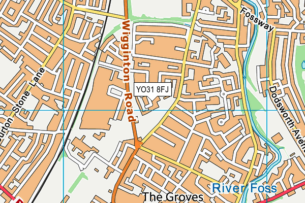 YO31 8FJ map - OS VectorMap District (Ordnance Survey)