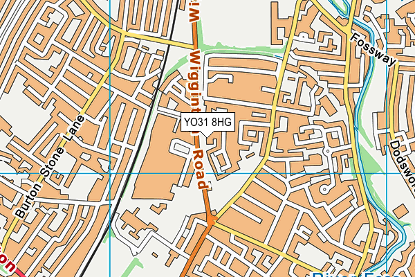 YO31 8HG map - OS VectorMap District (Ordnance Survey)