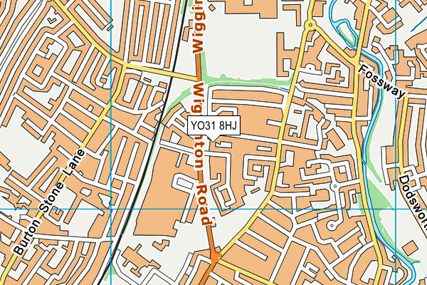 YO31 8HJ map - OS VectorMap District (Ordnance Survey)