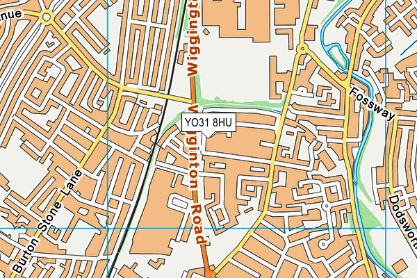 YO31 8HU map - OS VectorMap District (Ordnance Survey)