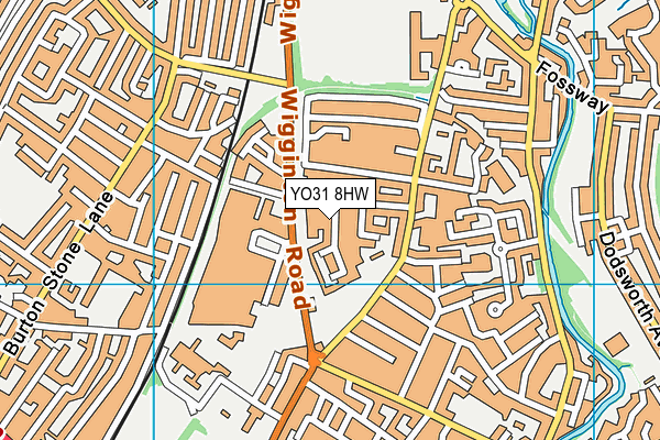 YO31 8HW map - OS VectorMap District (Ordnance Survey)