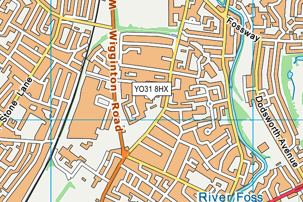 YO31 8HX map - OS VectorMap District (Ordnance Survey)
