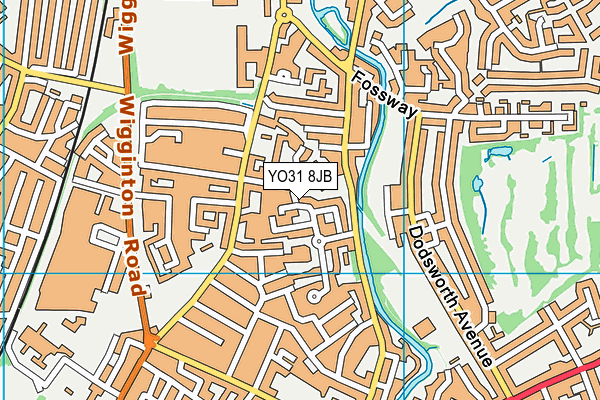 YO31 8JB map - OS VectorMap District (Ordnance Survey)