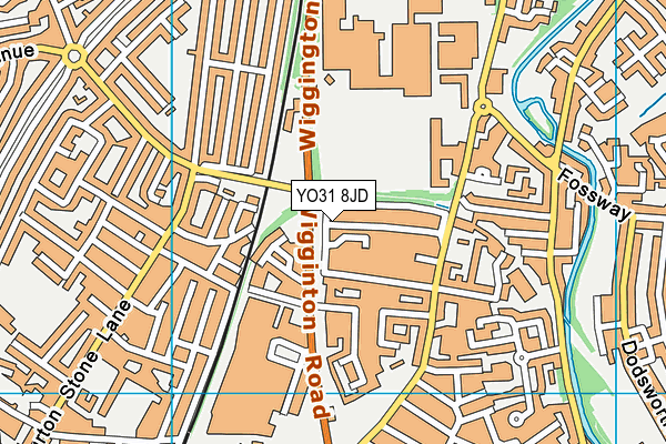 YO31 8JD map - OS VectorMap District (Ordnance Survey)