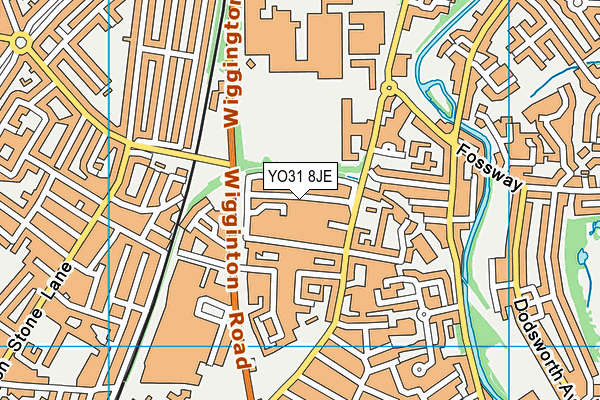 YO31 8JE map - OS VectorMap District (Ordnance Survey)