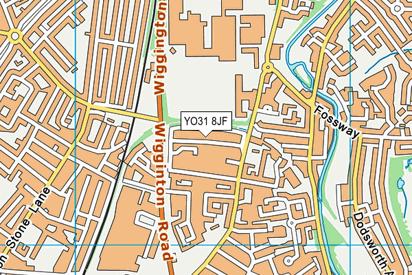 YO31 8JF map - OS VectorMap District (Ordnance Survey)