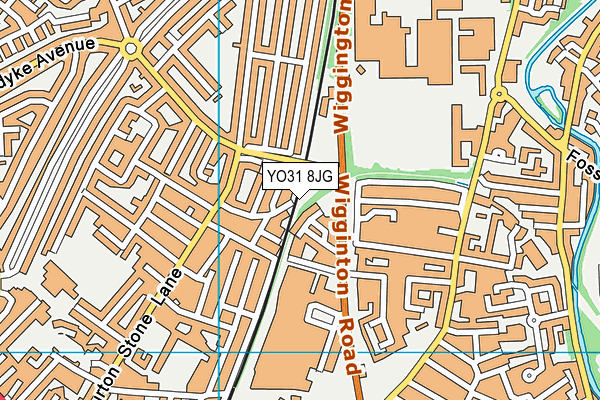 YO31 8JG map - OS VectorMap District (Ordnance Survey)