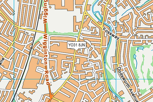Haxby Road Primary Academy map (YO31 8JN) - OS VectorMap District (Ordnance Survey)