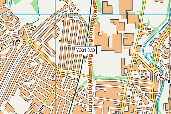 YO31 8JQ map - OS VectorMap District (Ordnance Survey)