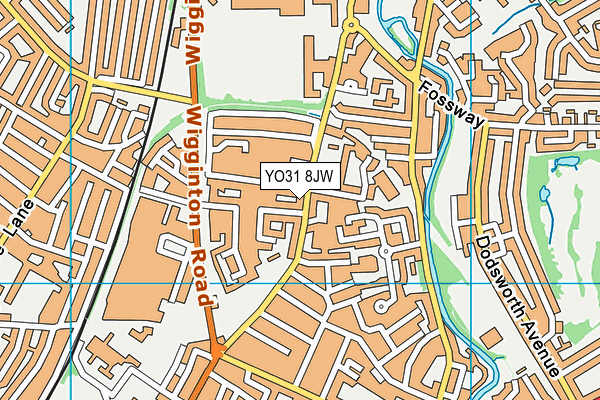 YO31 8JW map - OS VectorMap District (Ordnance Survey)