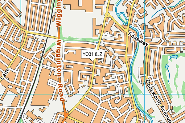 YO31 8JZ map - OS VectorMap District (Ordnance Survey)